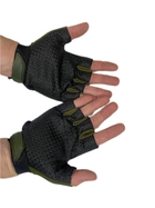 Тактичні рукавиці без пальців олива - зображення 3