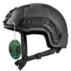 Набор индивидуальной защиты: шлем каска FAST NIJ IIIА Черная M-L + плитоноска Warmor Gen.3 c полным набором подсумков + комплект облегченных керамических плит 6 кл. ДСТУ - изображение 3