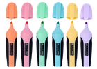 Набір з 6 текст-маркерів Buromax PASTEL 2-4 мм з гумовими вставками ( BM.8905-96)
