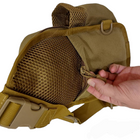 Рюкзак тактический на одно плечо TL74405 Khaki армейский походный - изображение 5