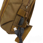 Рюкзак тактический на одно плечо TL74405 Khaki армейский походный - изображение 6