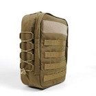 Універсальний тактичний швидкоз'ємний рюкзак 10 літрів, військовий штурмовий рюкзак із щільної тактичної тканини Kiborg Койот - зображення 1