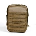 Універсальний тактичний швидкоз'ємний рюкзак 10 літрів, військовий штурмовий рюкзак із щільної тактичної тканини Kiborg Койот - зображення 5