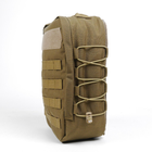 Универсальный тактический быстросъемный рюкзак 10 литров, военный штурмовой рюкзак из плотной тактической ткани Kiborg Койот - изображение 6