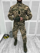 Тактическая военная форма комплект Уставной ( Китель + Штаны ), Камуфляж: Пиксель ВСУ, Размер: S - изображение 1