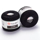 Турецька літня пряжа для в'язання YarnArt YarnArt Violet (віолет) 999 чорний