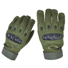 Тактические перчатки полнопалые Oakley L размер зеленые - изображение 1