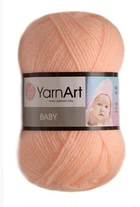 Турецкая пряжа для вязания YarnArt Baby(беби) детский яркий акрил - 204 персиковый