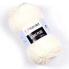Турецкая пряжа для вязания YarnArt Jeans Plus (джинс плюс) полухлопок толстая пряжа 03 молочный
