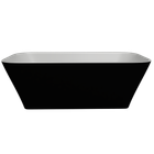 Ванна окремостояча глянцева Amidicon Atlant 170x75 чорна з литого каменю ATLANT_170_BLACK_HL