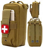 Невелика армійська аптечка сумка для медикаментів Edibazzar 8930542741210 Койот - зображення 3