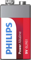 Bateria Philips Power Alkaline 6LR61 BLI 1 (6LR61P1B/10) - obraz 2