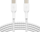 Belkin Kabel USB-C do USB-C w oplocie 1m Biały (CAB004BT1MWH)