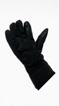 Тактичні зимові рукавички на хутрі чорні M - зображення 1