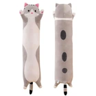 Игрушка обнимашка Кот батон 70 см My Kigu Плюшевый Серый (9008)