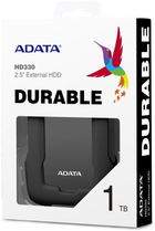 Dysk twardy ADATA Durable HD330 1TB AHD330-1TU31-CBK 2.5" USB 3.1 Zewnętrzny Czarny - obraz 4