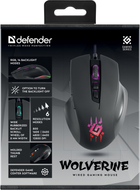 Mysz komputerowa Defender Wolverine GM-700L RGB USB Czarna (52700) - obraz 7