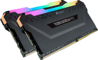 Оперативна пам'ять Corsair DDR4-2666 16384MB PC4-21300 (Kit of 2x8192) Vengeance RGB Pro Black (CMW16GX4M2A2666C16) - зображення 2