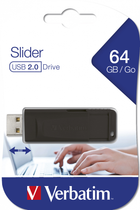 Pendrive Verbatim Store 'n' Go Slider Dysk USB 64 GB Czarny (98698) - obraz 2