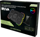 Охолоджувальна підставка для ноутбука Esperanza (EGC107) (Breva) with mobile phone stand Black/RGB - зображення 8