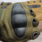 Перчатки тактические без пальцев оливковые размер XL - изображение 6