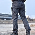 Штани Карго чоловічі, тактичні Ріп-Стоп, військові демісезонні, розмір 4ХL, колір чорний Код 69-0037 - зображення 4