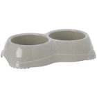 Миска двойная Moderna Double Smarty Bowl, 2 шт х 330 мл, серый