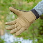 Тактичні рукавички довгопалі (закриті, з пальцями) з гербом койот М - зображення 7