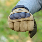 Тактичні рукавички довгопалі (закриті, з пальцями) з гербом койот М - зображення 10