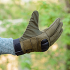 Тактичні рукавички довгопалі (закриті, з пальцями) з гербом какі XL - зображення 9