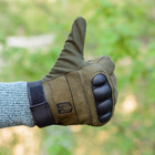 Тактичні рукавички довгопалі (закриті, з пальцями) з гербом какі XL - зображення 10