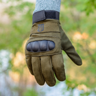 Тактичні рукавички довгопалі (закриті, з пальцями) з гербом какі XXL - зображення 8