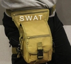 Тактична поясна сумка Swat Tactical з кріпленням на стегна Coyote (300-coyote) - зображення 3