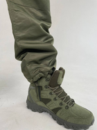 Військово-тактичні водонепроникні шкіряні черевики OLIV р. 40 - зображення 11