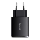 Зарядний пристрій Baseus Compact Quick Charger 2xUSB+Type-C 30W 3A EU Black (CCXJ-E01)