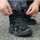 Тактичні водостійкі шкіряні бойові черевики 42 розмір Чорний (Alop) - изображение 4