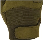 Перчатки мужские Mil-Tec размер М с укрепленными пальцами с дышащим материалом водонепроницаемы на липучке Олива - изображение 6