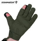 Защитные перчатки Dominator Tactical Олива S (Alop) из100% экокожи открытый большой и триггерный палец адаптированные к сенсорному экрану для спорта - изображение 5