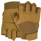 Перчатки мужские Mil-Tec размер М для полиции с защитой от ударов защита рук на липучке и дышащим материалом гибкие Койот - изображение 1