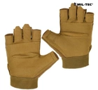 Перчатки мужские Mil-Tec размер М для полиции с защитой от ударов защита рук на липучке и дышащим материалом гибкие Койот - изображение 3