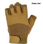 Перчатки мужские Mil-Tec размер М для полиции с защитой от ударов защита рук на липучке и дышащим материалом гибкие Койот - изображение 4