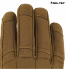 Перчатки мужские Mil-Tec размер S с TPR защитой для страйкбола защита рук под ударов прочные и легкие Койот - изображение 6
