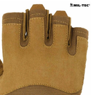 Перчатки мужские Mil-Tec размер М для полиции с защитой от ударов защита рук на липучке и дышащим материалом гибкие Койот - изображение 6