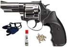 Револьвер Флобера Voltran Ekol Viper 3" (хром/пластик)+ У ПОДАРУНОК ПАТРОНИ ФЛОБЕРА 4 ММ 50(шт) +КОБУРА+ЧИСТКОНА - зображення 1