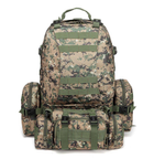 Тактичний рюкзак на 55 л з підсумками 55х40х25 см B08 Зелений джунглі (63903711) - зображення 1