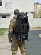 Рюкзак туристичний на 90 л. Tactic військовий рюкзак без каркасу колір Чорний Tur90-black - зображення 5