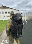 Рюкзак туристичний на 90 л. Tactic військовий рюкзак без каркасу колір Чорний Tur90-black - зображення 6