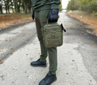 Сумка тактическая барсетка на плечо Tactic с карманом под пистолет Olive (102-olive) - изображение 9