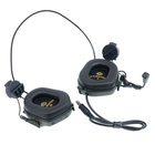 Активні навушники Earmor M32H для стрільби, тактичні, захисні з кріпленням на шолом та мікрофоном Зелені - изображение 1