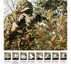 Маскуючий плащ 3D пончо накидка снайпера, розвідника, для полювання, снайперський костюм, кікімора - зображення 6